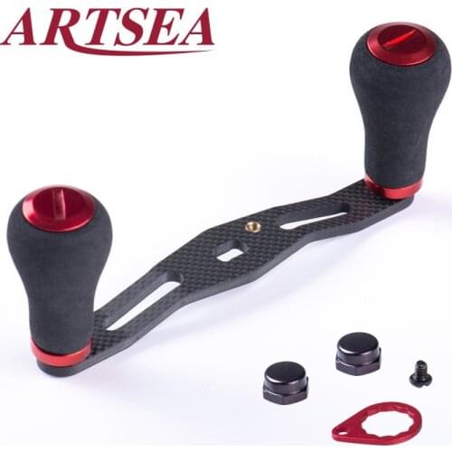 ARTSEA New 1 K Carbon Fiber Fishing Reel Handle EVA Knob for Baitcasting Reel DIY Fish Accessories Lure Tool