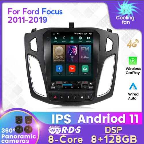 7862 Android 11 Car GPS For Ford Focus 2012-2017 Navigation Radio Stereo Multimedia Vertical Tesla Screen BT 2 DIN no DVD Player