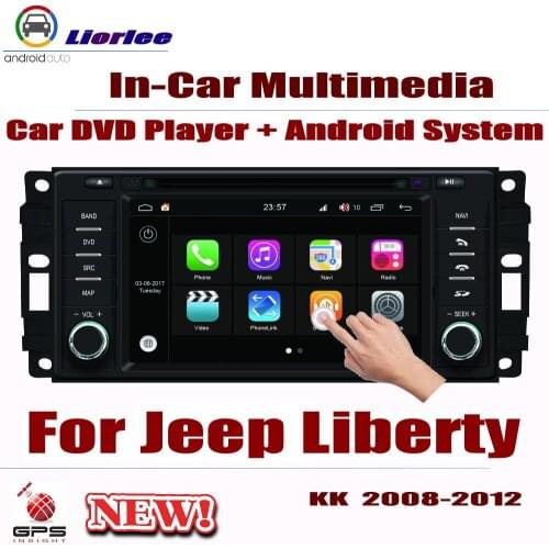 Car Radio DVD Player GPS Navigation For Jeep Liberty 2008-2012 Android HD Displayer System Audio Video Stereo In Dash Head Unit