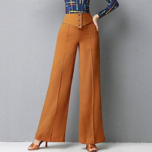 Modern Ballroom Dance Practice Pants Female Adult Latin Dance Training Clothes Rumba Tango Samba Salsa Training Trousers DQL4655