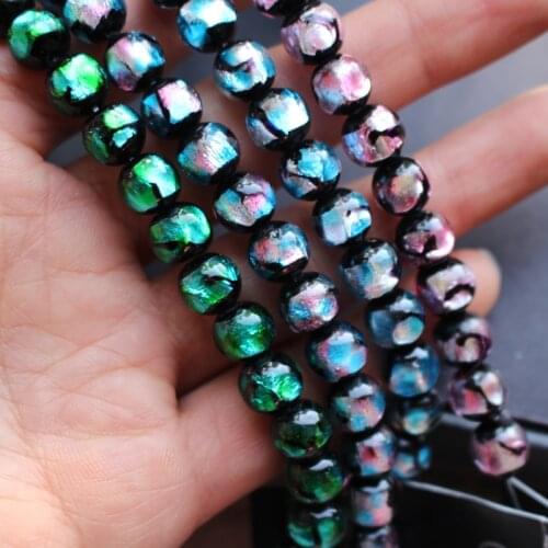 10pcs/Lot 8mm Lampwork Beads Handmade Japanese Style Multi-color for jewelry Making