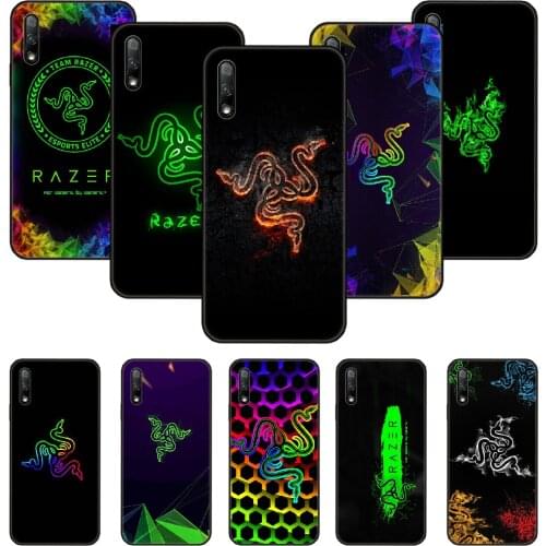 Phone Case For Huawei Honor 9X 10 9 20 8X 8A 8S 7X 7A i A Pro Play Lite Black Cover Bumper Fashion Game Brand Razer Snake