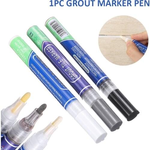 Black/Gray /White Grout Marker Home Tile Grout Pen Water Resistant Kitchen Instant Tile Repair Grout Marker