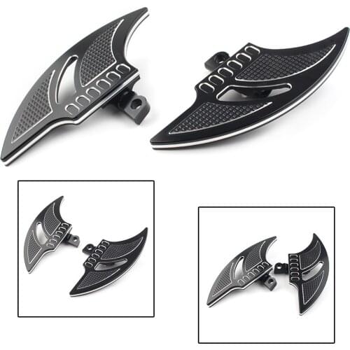 CNC Aluminum Motorbike Male Mount Foot Peg Tomahawk Passenger Floorboard for Harley Davidson Dyna FXD FLST Black