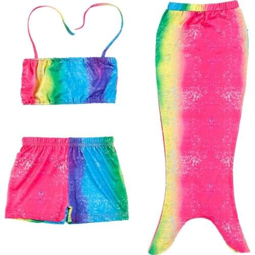 Princess Ariel Mermaid Kids Costumes Child Mermaid Tails For Swimming Kids Mermaid-Tail Cosplay Custumes Swimmable Mermaid Tail