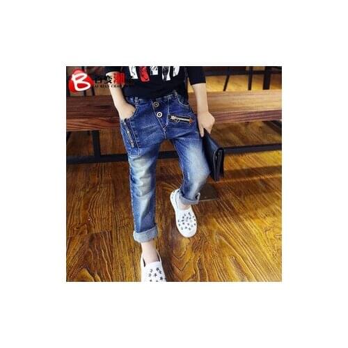 Retail High quality autumn kids pants boys girls baby jeans children jeans for boys casual denim pants 3-14Y toddler clothing