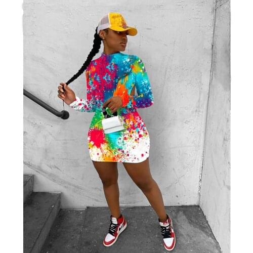 Print Graffiti Cool Mini Party Dress Autumn Womens Half High Neck Long Sleeve Dress Open Back Night Clubwear Sexy Short Dress