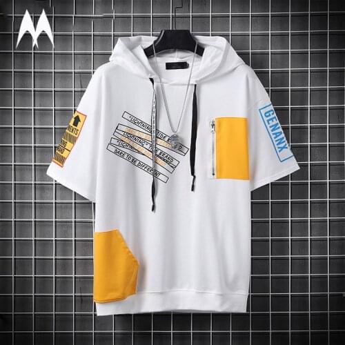 Manluodanni Men's T-shirts With A Hood