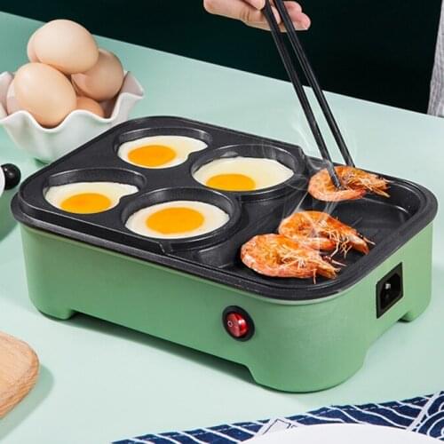 Egg frying hamburger machine non stick home net red electric frying pan breakfast pancake frying pan mould six hole egg frying