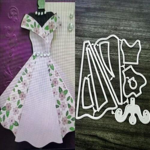 Metal moulds for womens clothes, 9 pieces Metal Cutting Dies for DIY Scrapbooking Album Paper Cards Decorative Crafts Embossing