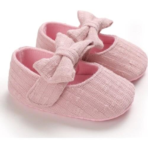 Newborn Infant Fashion Pram Girls Princess Moccasins Bowknot Solid Soft Shoes Baby First Walkers Clothing Baby Shoes