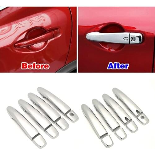 For Nissan X-Trail T32 MK3 2014-2019 Car Exterior Modify Chrome Door Handle Cover Decoration Trim Protection Sticker