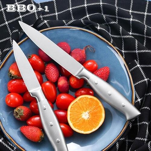 1PC Fruit Vegetable Chef Cleaver Knives Stainless Steel Peeling Slicing Utility Bread Kitchen Knives Sharp Cutlery Cooking Tools