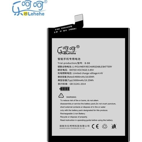 Original LEHEHE Battery for BBK VIVO X9 Plus 5000mAh B-B8 High-capacity Version Smartphone Replacement Batteries with Tools Gift