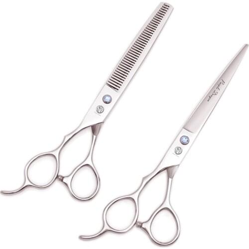 Barber Hair Cutting Scissors / Shears Left Hand 7" Purple Dragon Japan Stainless Haircut Scissors Hairdressing 8000# Salon Tools