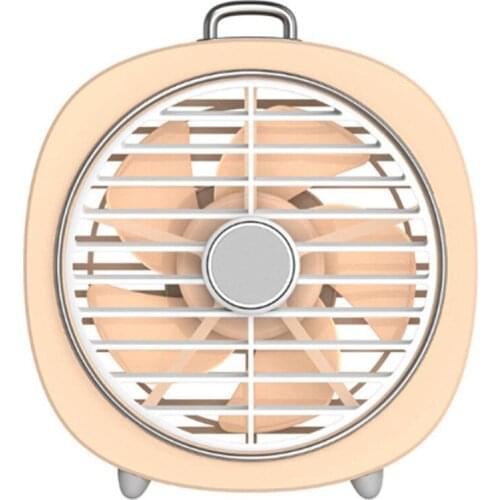 Portable Travel Mini USB Fan Laptop Computer PC Cooler Cooling Desktop Fans Mini USB Desk Fan with Support Night Light