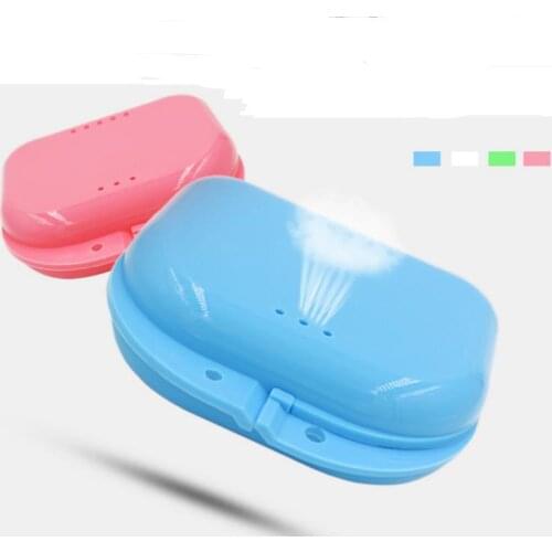 Quevinal200pcs Newest Compact Colorful Dental Orthodontic Retainer Box/Case for sale mouthguards biteguards dentures Sport Guard