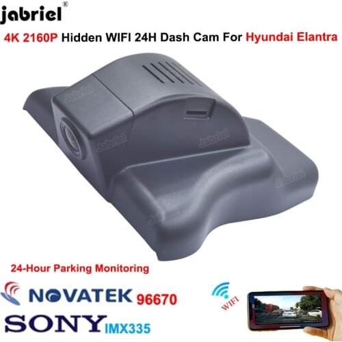 4K 2160P Hidden Wifi Dash Cam Car Dvr Camera Driving Recorder For Hyundai Elantra cn7 2020 2021 For Hyundai i30 pd 2020 2021