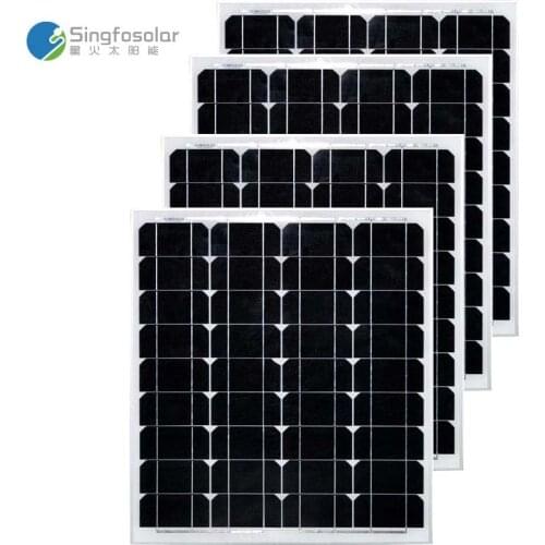 Pannelli Solari Fotovoltaici 12v 50w 4 Pcs Solar System 200w 48v Solar Battery Charger Caravana Motorhome RV Boat Yacht Marine