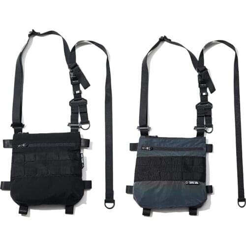 PUPIL TRAVEL B09 Messenger Bag Convertible Rig Sling Bag Reflective Multipurpose Pouch Hip Hop Style Punk Fashion