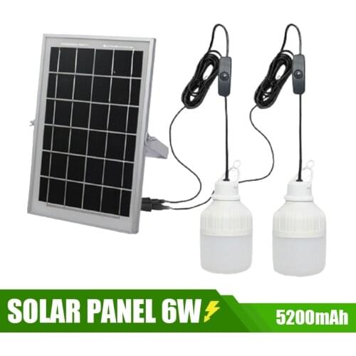 LED Solar Lights Outdoor High Brightness Bulb Waterproof With Hook Hanging Portable Emergency Camping Garden Lamp