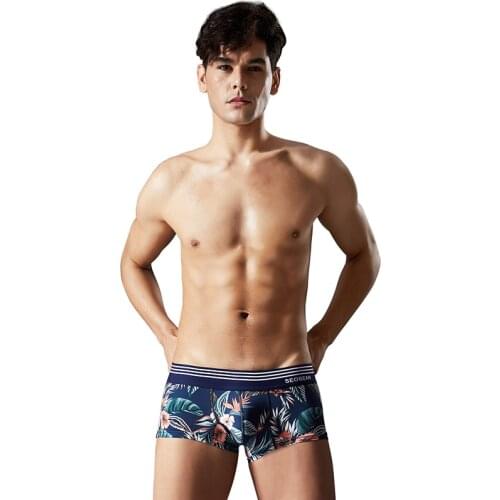 3pcs/lot SEOBEAN Brand men Underwear Men boxers Sexy cotton Cuecas Boxers Men shorts Underwear Man male boy underpants