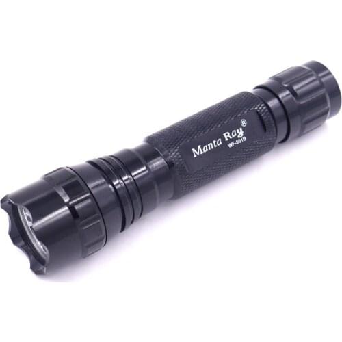 WF-501B black UV 365nm led flashlight , AOT 365nm 3chips UV in side ,OP reflector,Fluorescent agent detection