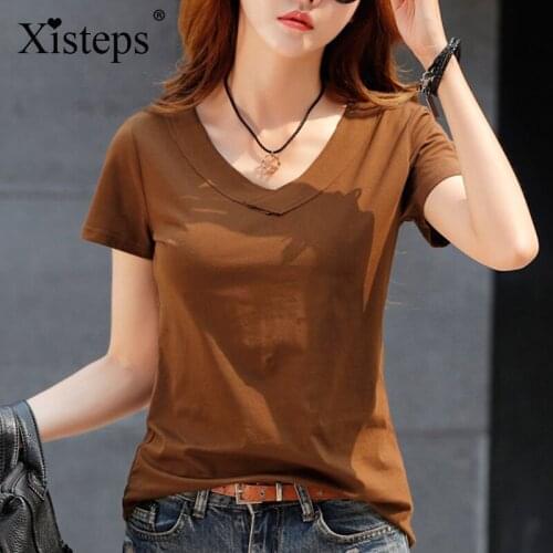 Женские базовые футболки XISTEPS China At AliExpress