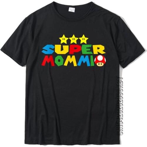 Funny Super Mommio Video Game Lover Mothers Day T-Shirt Gift Tops Shirt Cotton Male T Shirts Gift Hot Sale