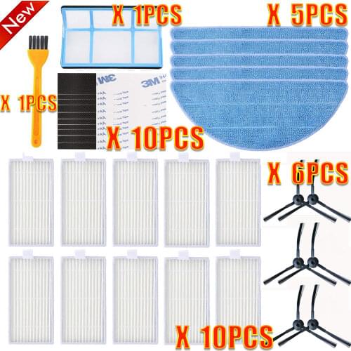 Vacuum robot cleaner Parts side brush Primary dust Filter mop Hepa Filter for ilife v5 v5s V3 V3s v5pro V50 V55 x5 v5s pro