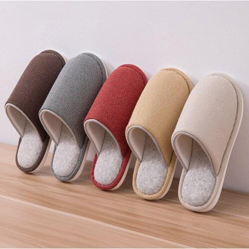 Winter Slippers Comfortable Warm Fashion Shoes Female Non-Slip Soft Sole Solid Indoor Bedroom Home Couple Women Men Slippers