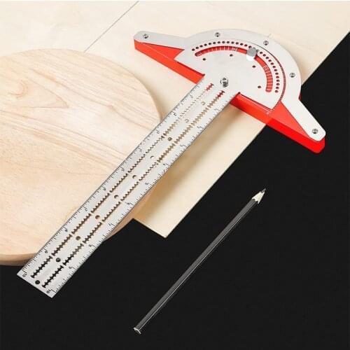 10/15/20 Inch Multi Angle Ruler Woodworking Tools Adjustable Protractor Woodworkers Rule Scriber Gauge Carpentry Angle Finder