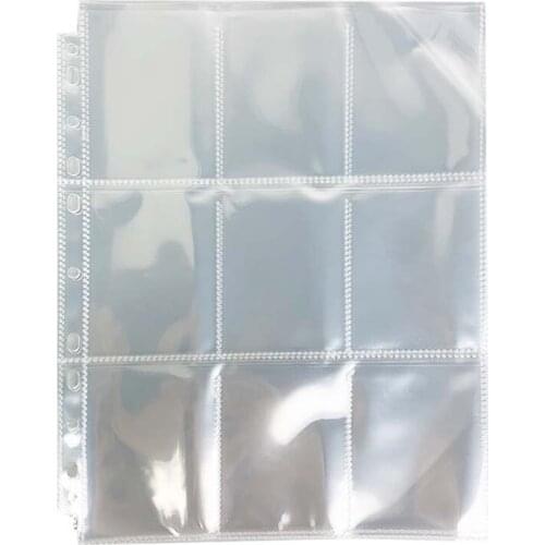 10-50PCS Album Cards Holder Album Page Collection Trading Game YuGiOh Card Transparent Binder Folder Storage Card Cover