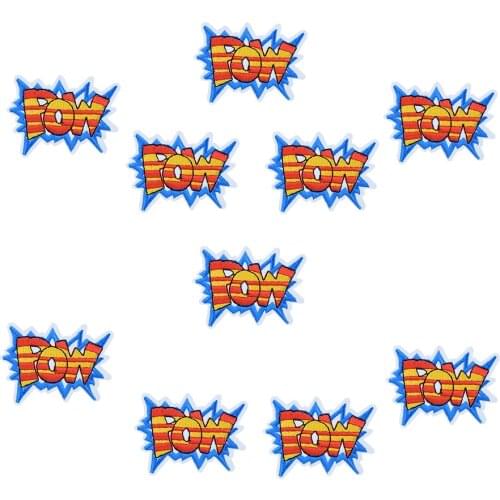 10pcs rock pow embroidered patches for clothing iron on patches for clothes badges clothes iron-on patches for jeans