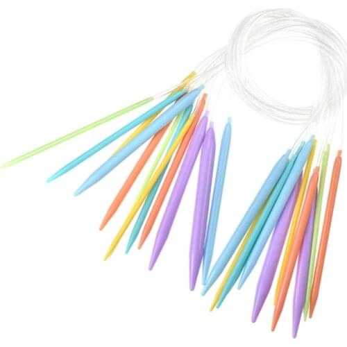 12pcs/Set Circular Crochet Hook Knitting Needles 80cm Tube Knit Needles For Needles Circular Knitting Crafts Tools KN019
