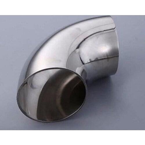 2Inch Stainless Steel Car Exhaust Pipe Weldable 90° Bend Elbow 1.2mm Thick