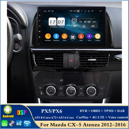 DSP PX6 6-Core 2 din 10.1" Android 10 Car DVD Player GPS Glonass for Mazda CX-5 CX 5 Atenza Radio Bluetooth 5.0 WIFI CarPlay