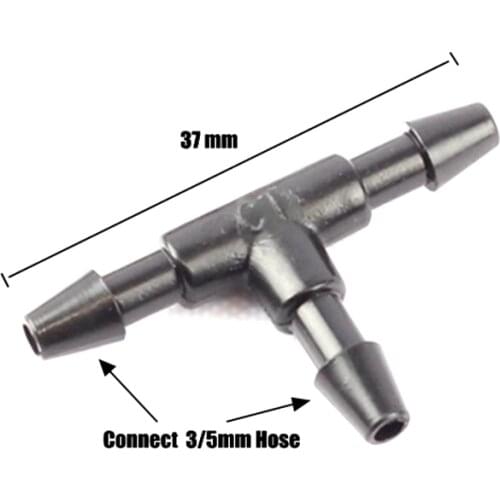 500pcs 3/5mm Water Hose Tee Connectors Gardening Flower Pot Drip Irrigation Watering Pipe Connector Garden Hose Fittings