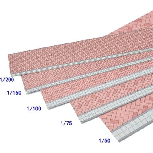 3PCS/Lot Architecture Model ABS Sheet For Scale Building Materials Diorama Train Layout