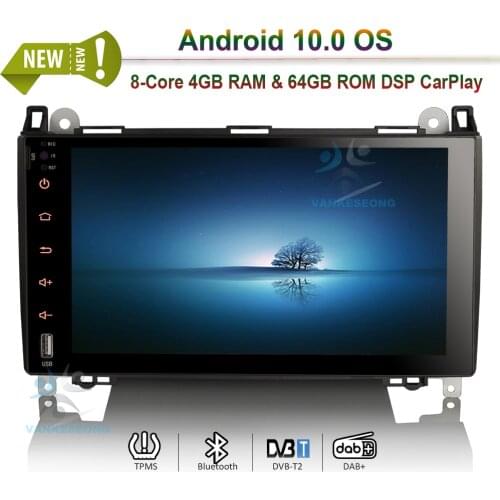 9" 64GB DSP Android 10.0 Car Multimedia CarPlay & Auto GPS 4G Sat Navi Head Unit for Mercedes Benz A Class B200