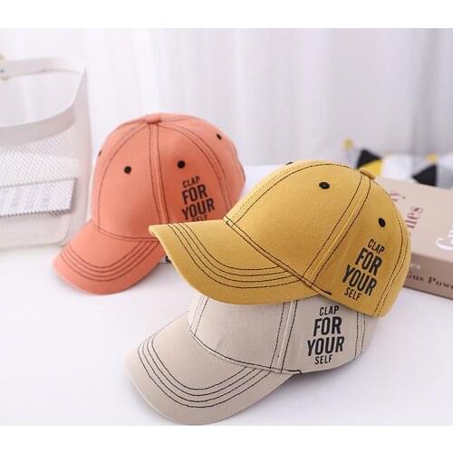 Fitted Cap Letter Print Sun Protective Breathable Children Baseball Cap for Travel