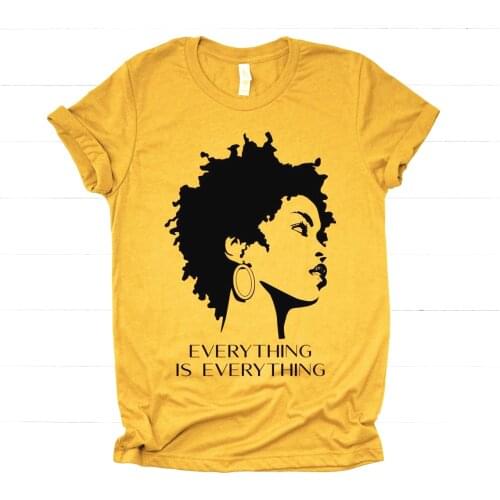 Everything Is Everything Black Girl Shirt Artist Lauryn Hill T-shirt Music Hip Hop Tee BLM Black Girl Magic Shirts Plus Size Top