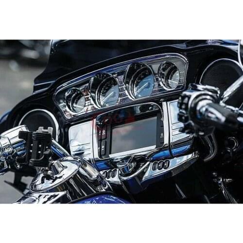 Motor Radio Trim Bezel Center Stereo Accent Decorative Frame For Harley Electra Glide Street Glide Ultra Limited Tri Glide 14-Up