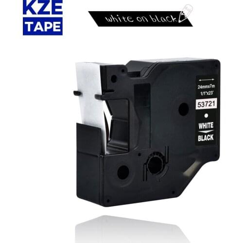 Dymo d1 24mm 53721 white on black label tapes Ribbon compatible Dymo D1 label printer for Dymo Label Printer DYMO LM160 LM280