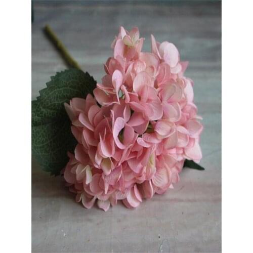 European Pastoral Style White Artificial Silk Flower Fabric Hydrangea Bouquet For Wedding Party Decorations 5 Color New Arrival