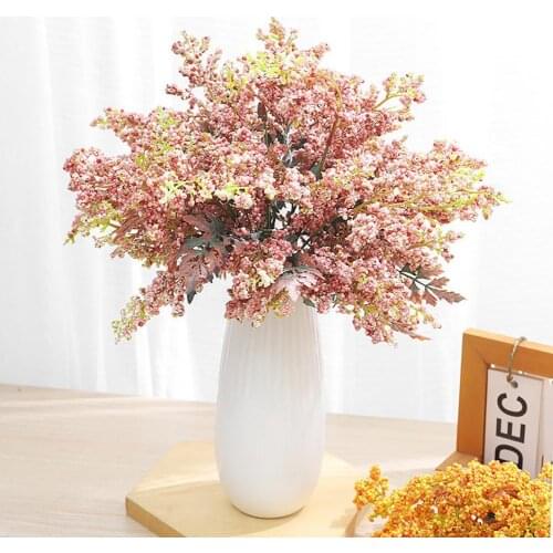 Beautiful Artificial Lavender Flowers Foam Wheat Artificial Plants Bouquet Christmas Crafts Fake Flower Wedding Home Decoration
