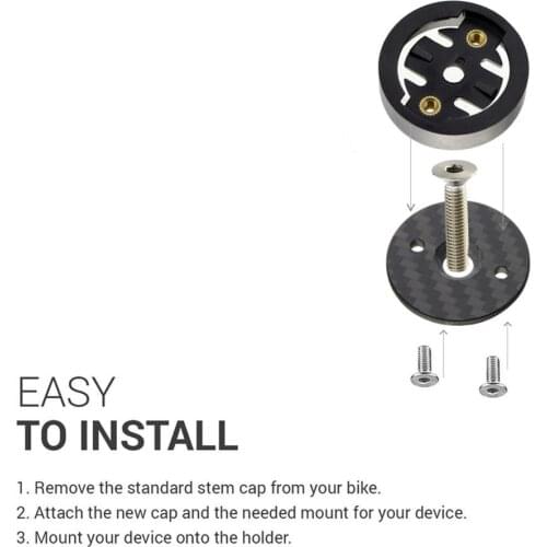 MTB Road Bike Computer Holder Stem carbon Top Cap Cycling Stopwatch GPS Speedometer Mount Bracket For Bryton Cat Eye Garmins