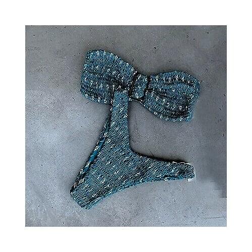 Swimsuit Bathing Suit Thong Womens Swimwear Bandeau Bra Bikini