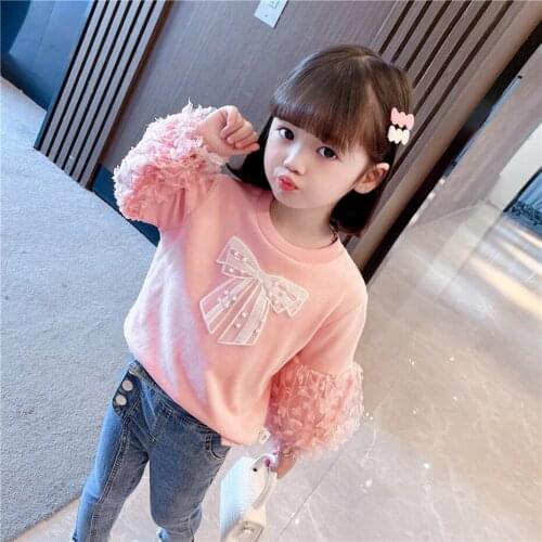 Hooded Jacket Big Bow Baby Outfits for Kids Girls Clothes Kids Hoodie Sweatshirts Fashion Kids Boys Girls Pullovers