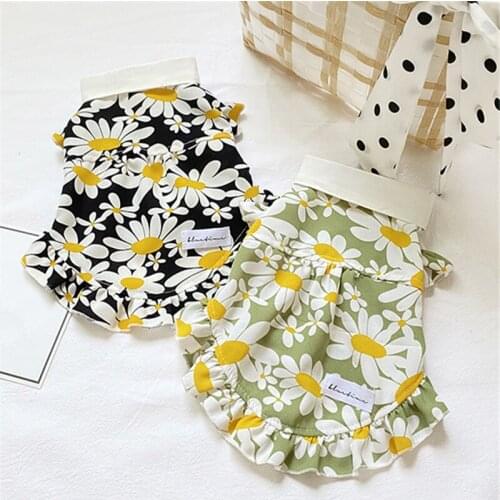 Summer Dog Dress Cat Puppy Yokshire Small Dog Clothes Poodle Bichon Pomeranian Corgi Bulldog Samoyed Big Pet Clothing Skirt